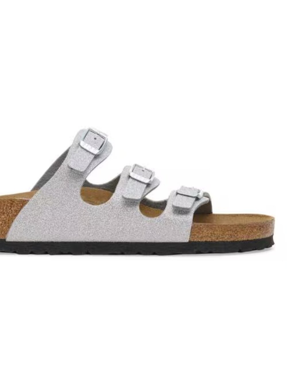 NEW Birkenstock FLORIDA Silver Glitter Sandals Slides 40 R Womens 9 to 9.5 - Picture 4 of 4